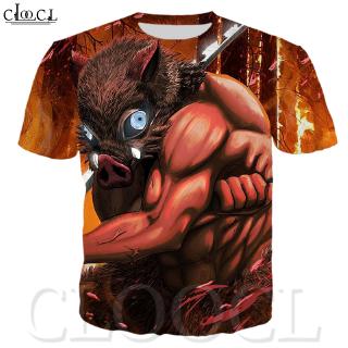 CLOOCL Anime Demon Slayer: Kimetsu No Yaiba Men Summer Tops 3D Print Casual T-Shirt