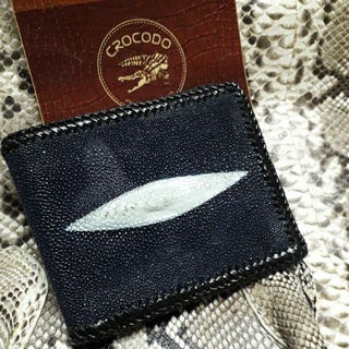 crocodile wallet กระเป๋าหนังจระเข้ปบากระเบนแท้