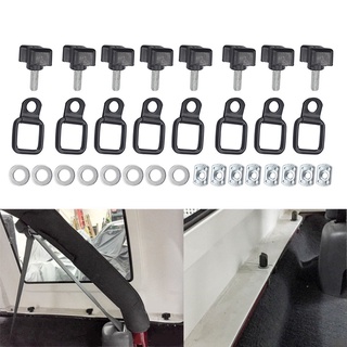 8pack Thumb Screw Kit Car Durable Black Fastener Hardware Easy Install Quick Removal Roof Hard Top Fit For Jeep YJ TJ JK