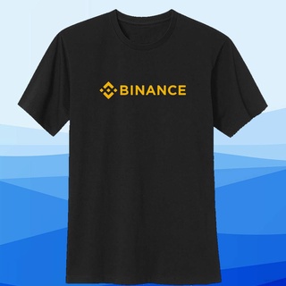 เสื้อยืดโอเวอร์ไซส์Binance เสื้อยืดคอกลมแขนสั้นพิมพ์ลายตัวอักษรแฟชั่นสําหรับผู้หญิงS-3XL