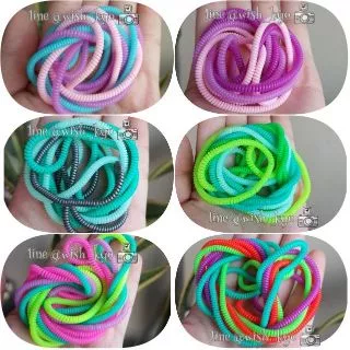 [📣พร้อมส่งจาก กทม.] เกลียวถนอมสายชาร์จสีทึบ/เกลียวพันสาย