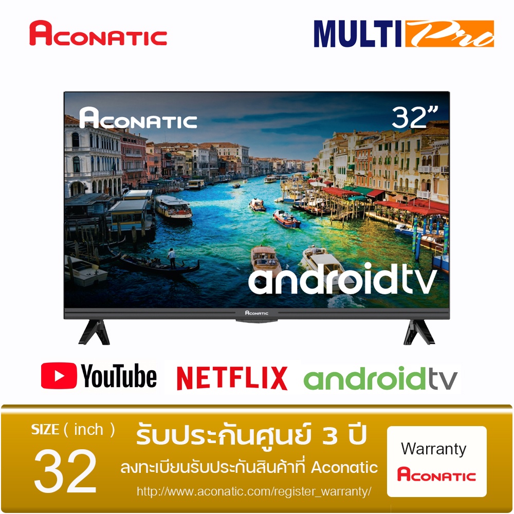 Aconatic LED Android TV HD ขนาด 32 นิ้ว รุ่น 32HS100AN