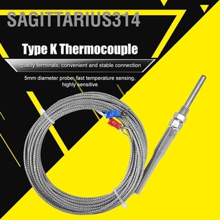 Sagittarius314 M8 โพรบเทอร์โมคัปเปิลเซนเซอร์อุณหภูมิ Type K เกลียว 30 มม. 0-400 C