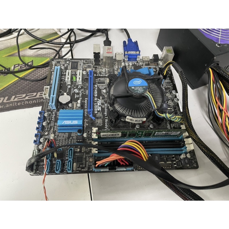 [มือ2] MB ASUS P7H55-M USB3 + CPU i3 540 Mainboard เมนบอร์ด LGA 1156