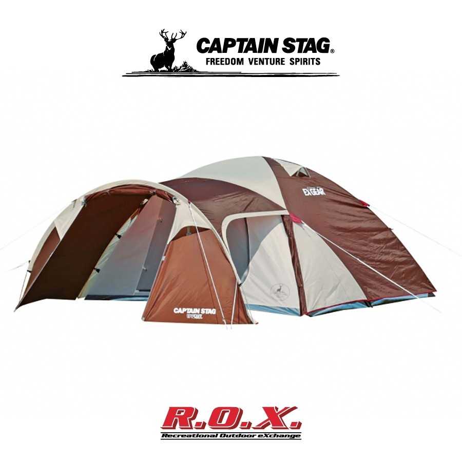 CAPTAIN STAG  EXGEAR 2 ROOM DOME 270 FOR 4-5 PEOPLE เต็นท์นอน เต็นท์แคมป์ปิ้ง
