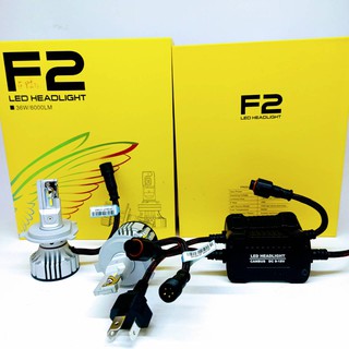 หลอดไฟ LED F2 [ NEW 2020 ] 4PIN H4  หลอดไฟหน้ารถรถยนต์ หลอดไฟรถ LED หลอดไฟหน้า led H4  LED HEADLGHT 36w 6000lm 6500K