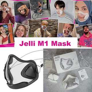 Jelli M1 Mask - หน้ากากใส 3D ป้องกันหมอก คุณภาพสูง PC หน้ากากใส หน้ากากภาษาปาก -Jelli M1 Mask [YA]