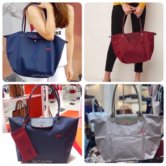 พร้อมส่ง * Longchamp le Pliage Club ไซส์ M(L) หูยาว - shop เรียก L Long
