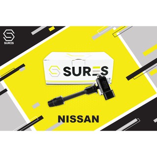 คอยล์จุดระเบิด NISSAN CEFIRO A33 ตัวสั้นด้านหน้า - SURES MADE IN JAPAN - SCN-021 - คอยล์หัวเทียน 22448-2Y005