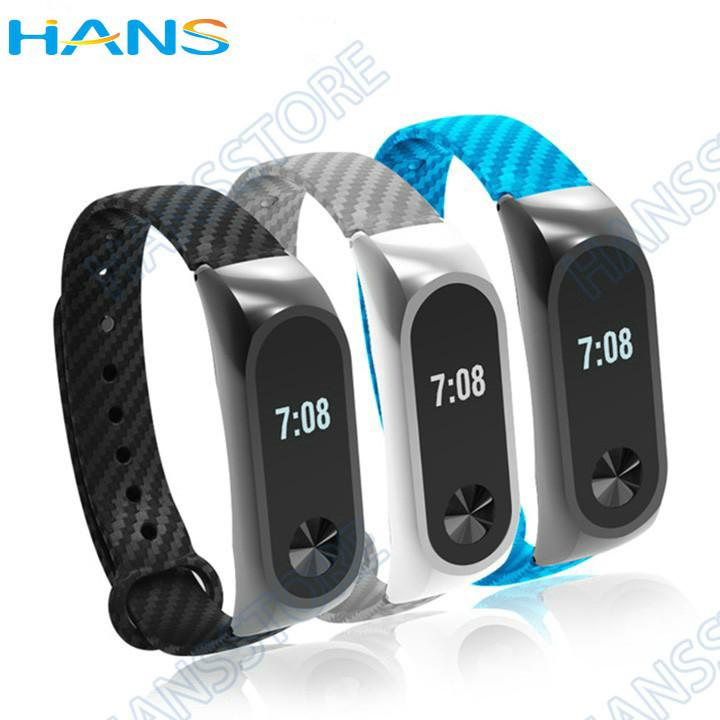 Silicone Strap Carbon Fiber Replacement Mi Band 2 Strap Xiaomi miband 3 Strap