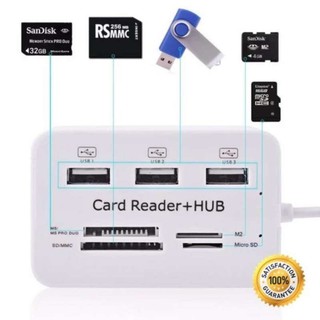 USB Hub Combo 2.0 3 Ports Card Reader High Speed Multi USB Splitter Hub USB Combo All In One for PCnotebook