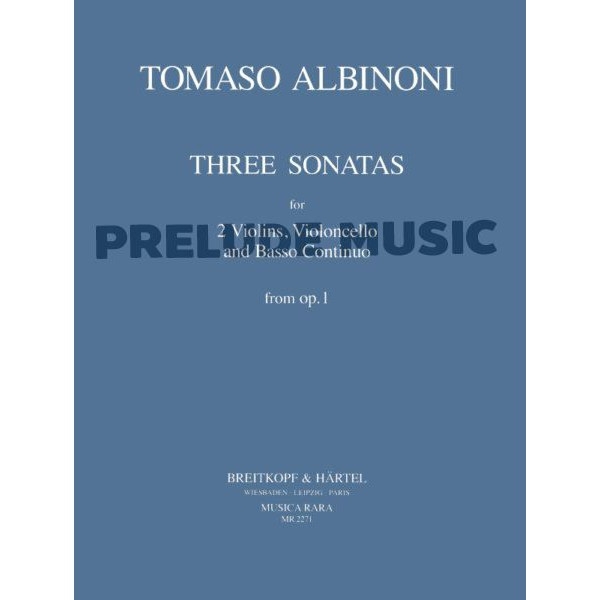 (Violin and Bass Continuo) Sonaten aus „Sonate a tre op. 1“ herausgegeben von Martin Lutz [2Vl,Vc,Bc