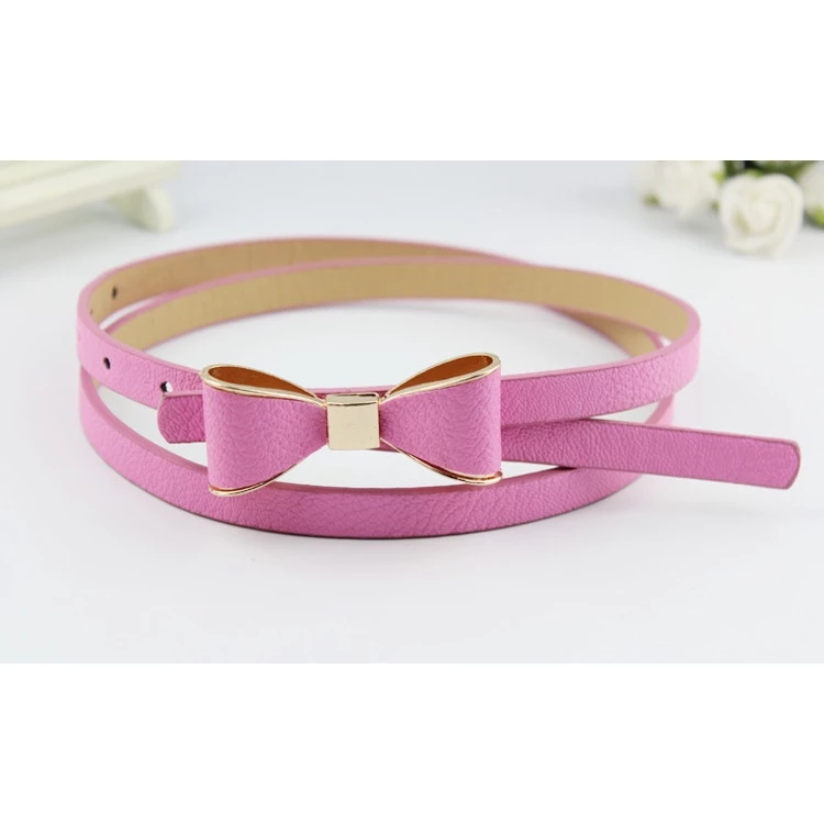 FashionWomen เข็มขัดฤดูร้อน 12 สีเข็มขัดผู้หญิงแบรนด์หรูสีสันโบว์เข็มขัดหนังสุภาพสตรีเอวเครื่องแต่งกาย Accessorie thumbnail 10