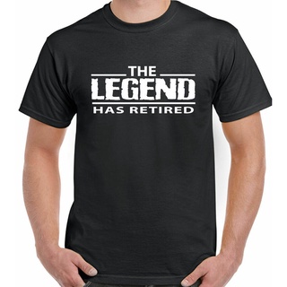 เสื้อยืดผู้ ขายดี เสื้อยืด พิมพ์ลาย The Legend Has Retired Mens Funny Pension Birthday 65Th 68Th สไตล์ฮิปฮอป สําหรับผู้ช