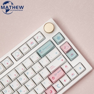 【พร้อมส่ง】Weather Keycaps ปุ่มกดคีย์บอร์ด Xda Profile PBT รองรับ 61 64 84 87 98 104