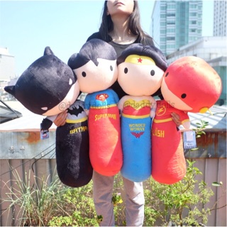 หมอนข้าง Batman แบทแมน &amp; Superman ซุปเปอร์แมน &amp; Wonder Woman &amp; The Flash Chibi Justice League 26นิ้ว