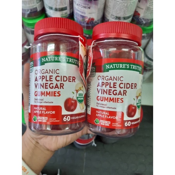 Nature's Truth Organic Apple Cider Vinegar, Natural Apple, 60 Vegan Gummies