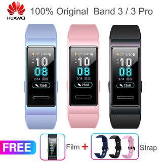 original huawei band 3 pro สร้อยข้อมือสมาร์ทโลหะ amoled 0 . 95 นิ้วหน้าจอสัมผัส