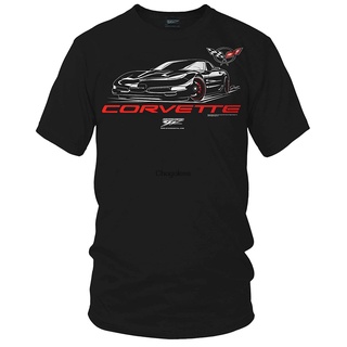 เสื้อยืด ลาย Corvette C5 Stylized C5 สีดํา สไตล์คลาสสิก สําหรับรถยนต์S-5XL