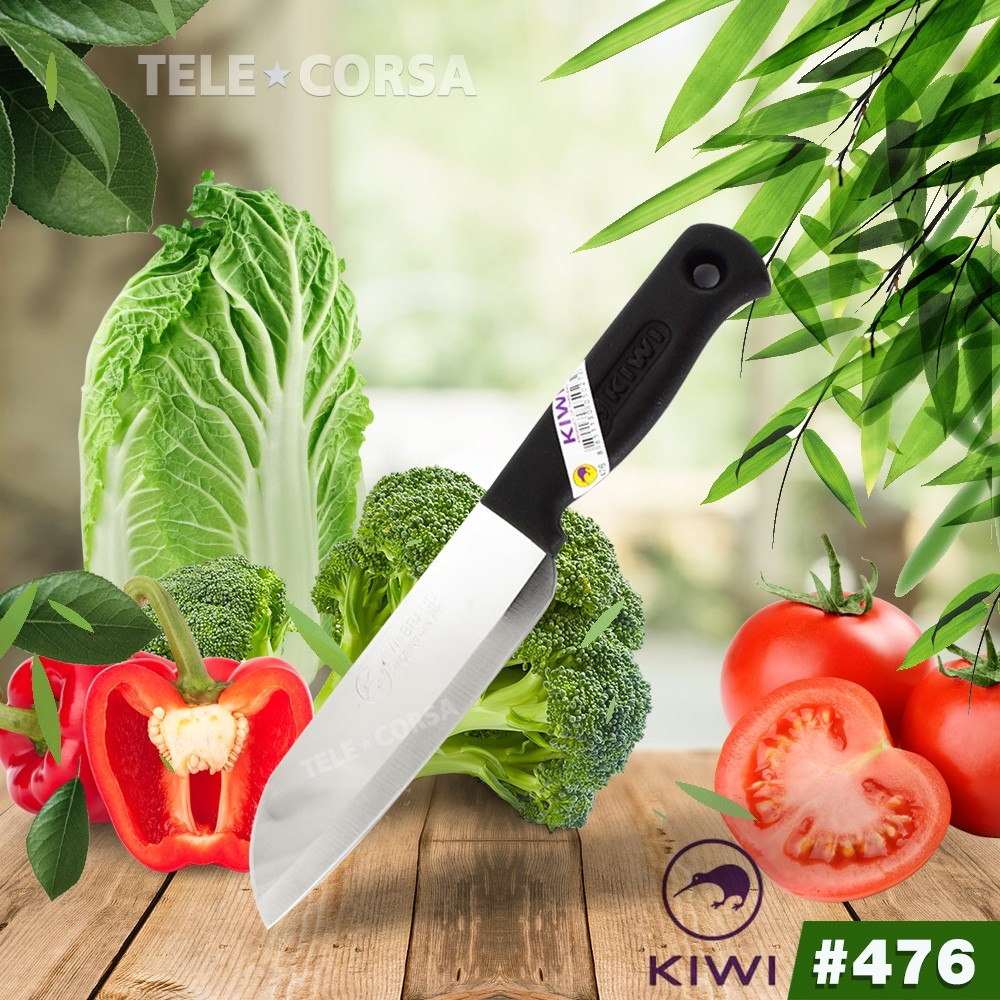มีดKIWI มีดหั่นสแตนเลสกีวี 476 ด้ามดำ 25 CM รุ่น Kitchen-knife-kiwi-476-08B-Boss