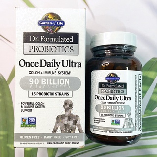 (Garden of Life®) Dr. Formulated Probiotics Once Daily Ultra 90 Billion 30 Vegetarian Capsules โปรไบโอติก 90 พันล้าน