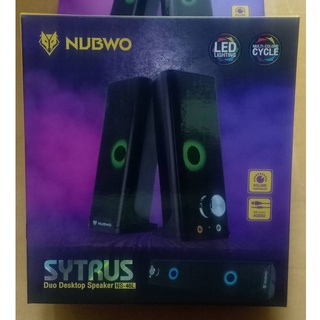 ลำโพง NUBWO NS-46L STYRUS ลำโพงตั้งโต๊ะ ไฟ LED Lighting ลำโพงคอม เสียงแน่น AUDIO Desktop Speaker ประกัน 1 ปี