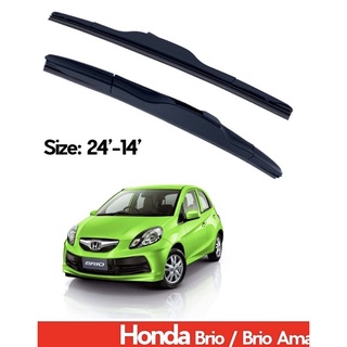 ที่ปัดน้ำฝน ใบปัดน้ำฝน ซิลิโคน Honda Brio , Brio Amaze ไซส์ 24-14 ยี่ห้อ CLASSIC กล่องขาวแท้