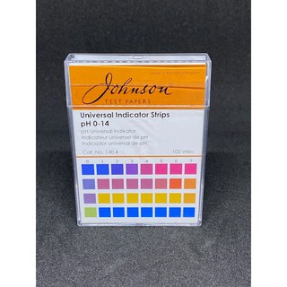 pH Indicator Paper 0-14 100PC/BOX (Johnson UK) กระดาษวัดความกรด ด่าง