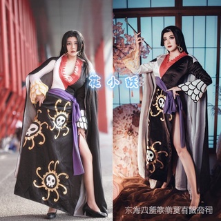 [เสื้อผ้าผู้หญิง Cos] [ลดราคา] ชุดกี่เพ้า คอสเพลย์ One Piece cos Snake Princess Hancock Empress cos Performance สีดํา เซ็กซี่