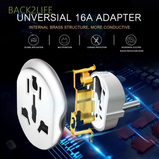 BACK2LIFE High Quality Power Plug Adapter Electrical Wall Socket AU UK CN US To EU Plug EU Plug Adapter Europe Plug Universal 16A 250V EU Plug Converter 2 Round Pin Socket Power Plug EU Plug/Multicolor