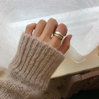 earika.earrings - simple ring (มีให้เลือกสองสี) แหวนชุบทองคำขาว/ทอง ฟรีไซส์ปรับขนาดได้