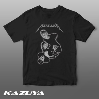 แขนสั้นcrew neckKazuya TM-0084 METALLICA เสื้อยืด - Heavy Metal Rock BandS-XXXXL