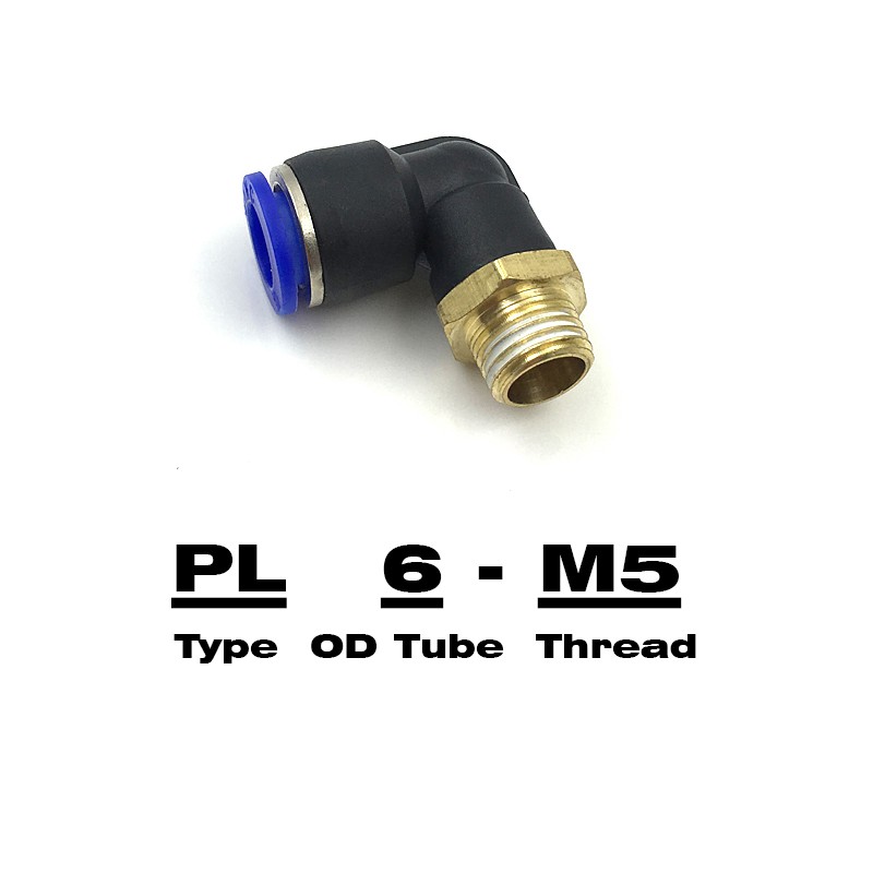” PL ” Pneumatic Fittings ข้อต่อลม ข้อต่องอ 90 องศา (เกลียวนอก) ราคา ถูกที่สุด ดีลบีเคเค แกลเลอรีภาพที่ 2