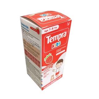 เทมปร้าคิดส์พาราน้ำลดไข้รสสตอเบอรี่ 60มล. (Tempra KIDS STRAWBERRY)