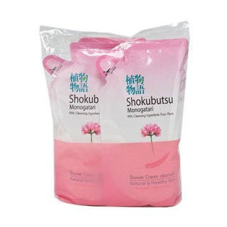 โชกุบุซึ ครีมอาบน้ำ ชมพู 200 มล. (3 ถุง) Shokubutsu, shower cream, pink, 200 ml. (3 bags)