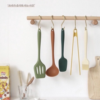 ทัพพี Silicone Cooking Tools Set 5 ชิ้น ชุดอุปกรณ์ครัว ทนความร้อนจากเกาหลี