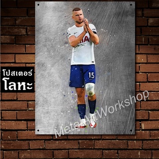 ป้ายเหล็ก เอริค ไดเออร์ สเปอร์ สกรีนลายเหล็กขูดขีด Eric Dier Tottenham Hotspur โปสเตอร์ โลหะ รูป ภาพ นักฟุตบอล