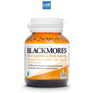 Blackmores Bio C Acerola PLUS 1500 mg (Dietary supplement) 40 Tablets - แบลคมอร์ส ไบโอ ซี อะซีโรลา พลัส 1500 มก.