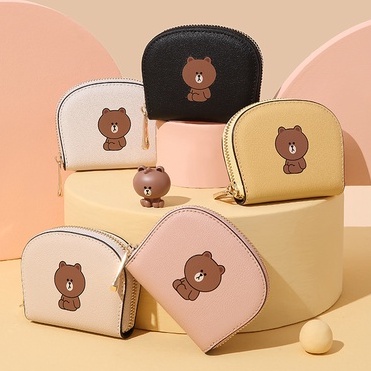 กระเป๋าใบเล็ก กระเป๋าใส่เหรียญ ใส่การ์ด Mexican รุ่นหมีบราวน์ไลน์เฟรนด์ Mexican Line Friends Wallet 