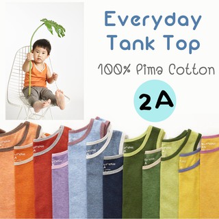 เสื้อกล้ามรุ่นสีตัดขอบ ไซส์ 2A Pima Cotton _small but chic