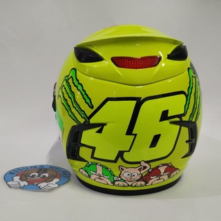 หมวกกันน็อค ARL Centro Double Visor Rossi 46 Mugello ช่องสีเหลือง ป้องกันขโมย