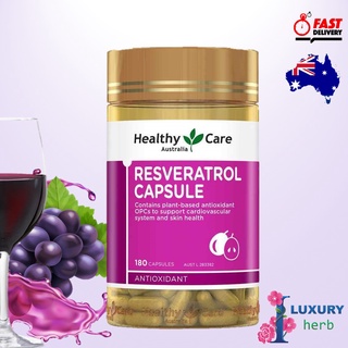 Healthy Care Resveratrol with Grape Seed Extract 180 Capsules exp05/2025