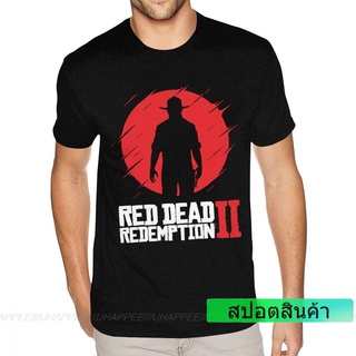 ROUND คอลูกเรือแฟชั่น เสื้อยืดแขนสั้น ผ้าฝ้าย 100% พิมพ์ลาย Red Dead Redemption 2 3D สําหรับผู้ชาย และผู้ใหญ่ COMING CLU