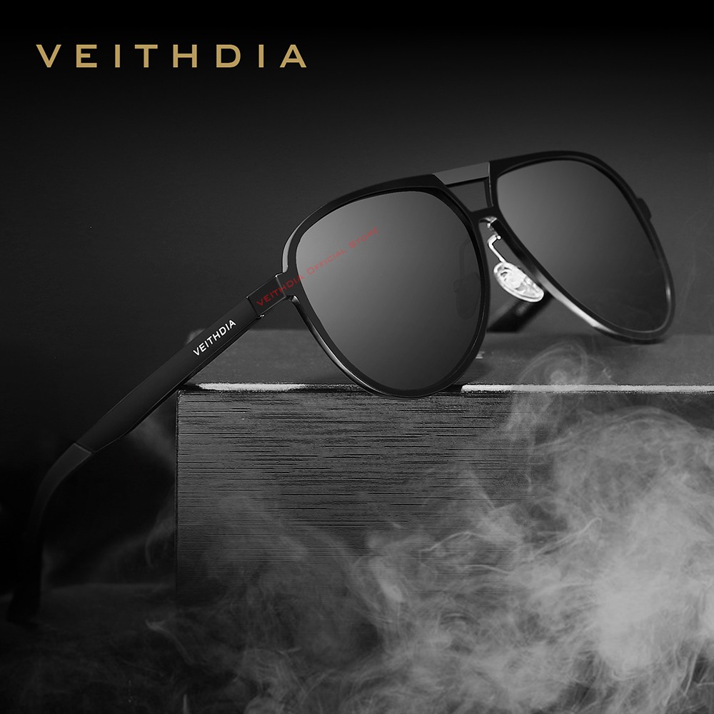 VEITHDIA บุรุษแว่นตากันแดดอลูมิเนียมแมกนีเซียมแว่นตากันแดดแว่นตาโพลาไรซ์แว่นตาสำหรับผู้ชาย / หญิง V6850