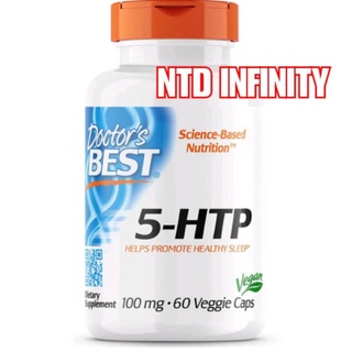 นำเข้า🇺🇸 (Exp12/24)Doctors Best 5-Htp Non-GMO, Vegan, Gluten Free, Soy Free, 100 Mg, 60 Veggie Caps *พร้อมส่ง*