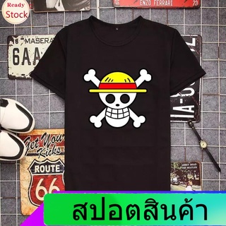 gothic เสื้อยืดลำลอง เสื้อยืดพิมพ์ลาย One Piece แฟชั่นสำหรับผู้ชาย One Piece T-shirt