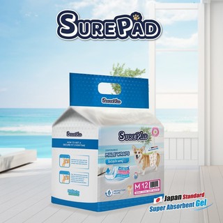 Surepad โอบิสุนัข ชนิดผ้านุ่ม 4ขนาด  (ผ้าอ้อมสุนัข  โอบิสุนัข โอบิสุนัขตัวผู้ ผ้าอ้อมสุนัขตัวผู้ โอบิ )