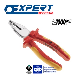 Expert คีมปากจิ้งจก คีมปากรวม คีมปากตรง หุ้มฉนวนกันไฟ 1000V.