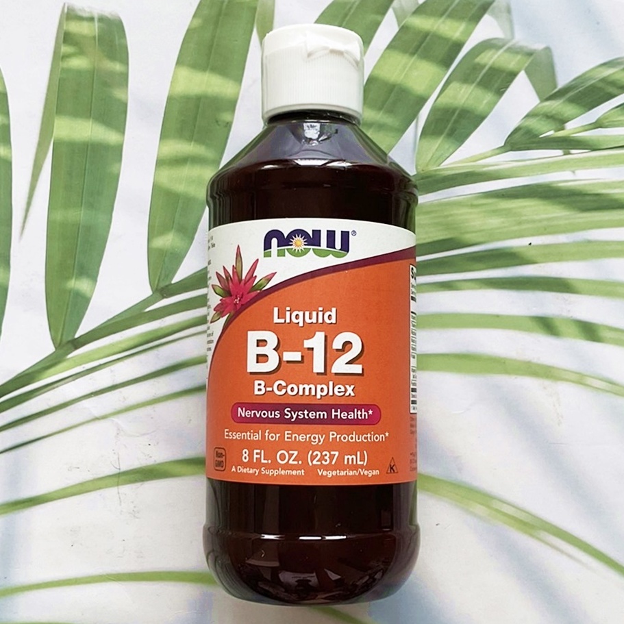 50% Sale!! EXP. 09/2025 วิตามินบีรวมชนิดน้ำ B-12 Liquid+ B-Complex 237mL (Now Foods®)