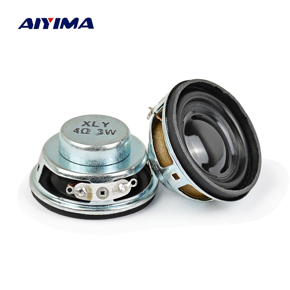 Aiyima 2 ชิ ้ น 1.5 นิ ้ ว HiFi 4Ohm 3W Full Range ลําโพง 40 มม.ลําโพงเสียงแบบพกพาสําหรับลําโพงบลูทูธ DIY